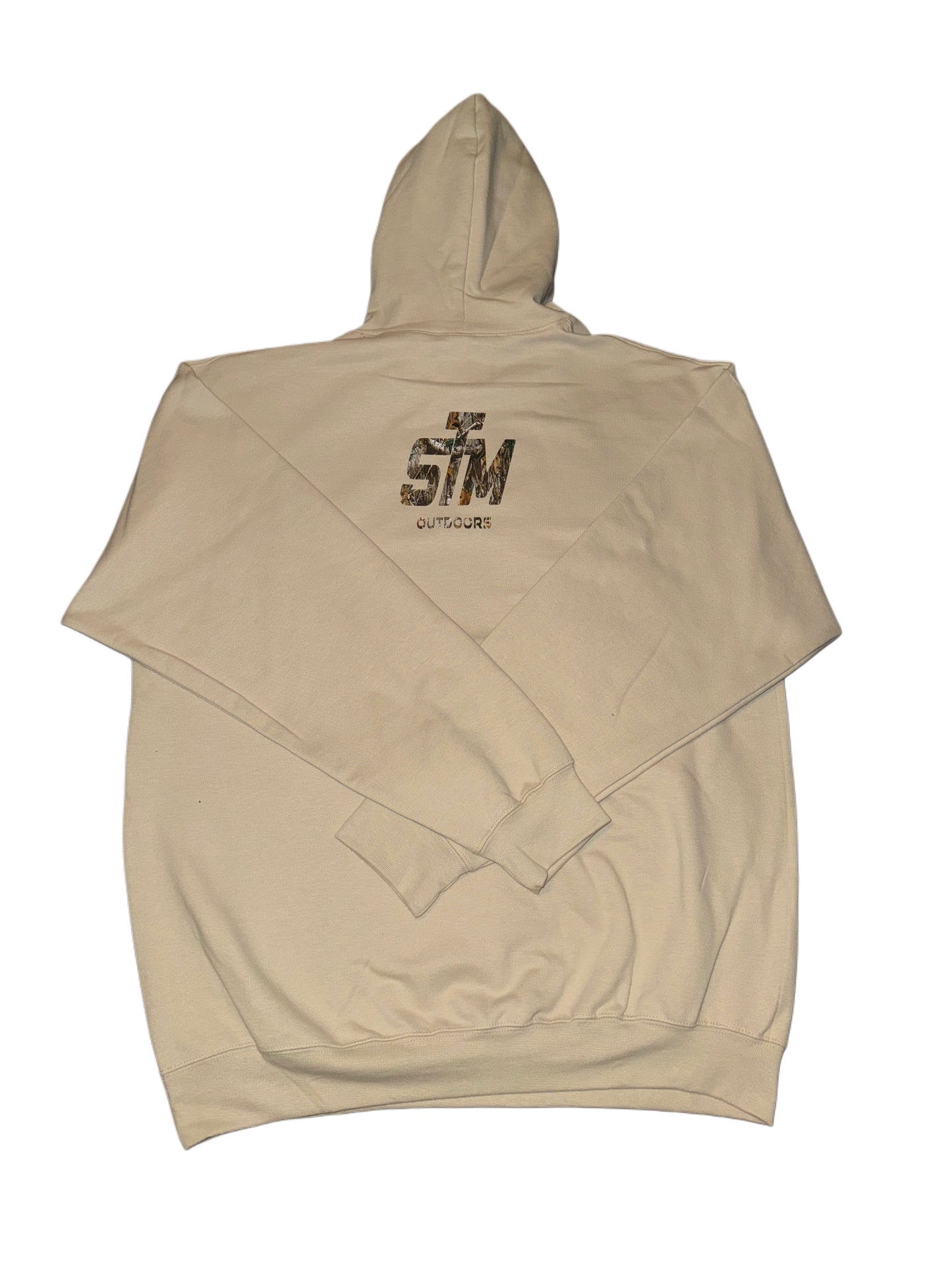(NEW) Camouflage Branded (Sand Tan) Mid-Weight Soft Style Hooded Sweatshirt