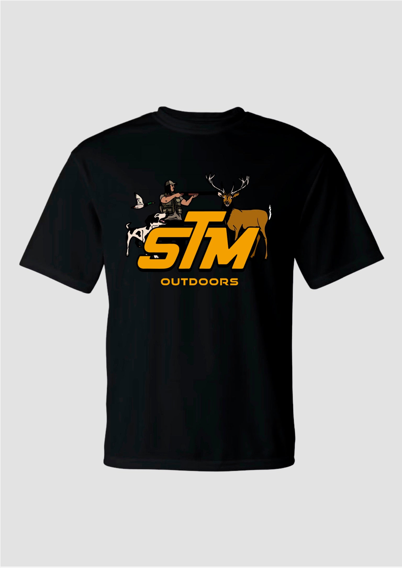 STM Outdoors Short Sleeve Performance T-Shirt - Black / Yellow
