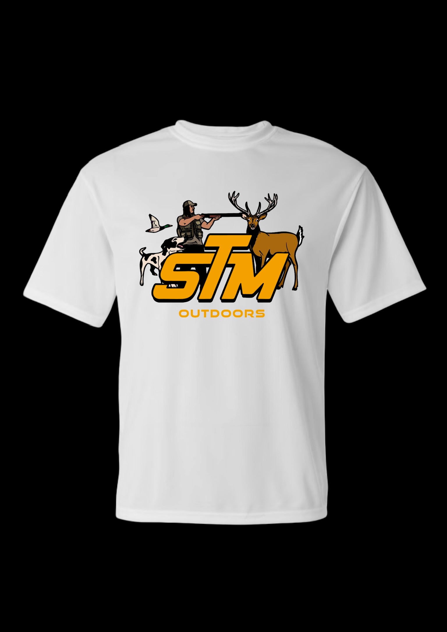 STM Outdoors Short Sleeve Performance T-Shirt - White / Yellow