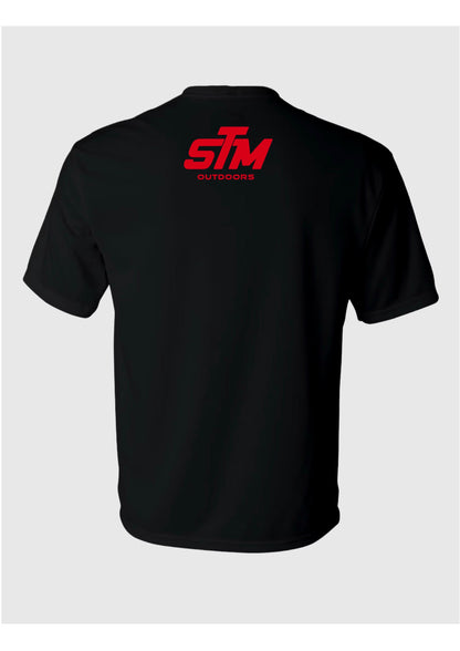 STM Outdoors Short Sleeve Performance T-Shirt - Black / Red