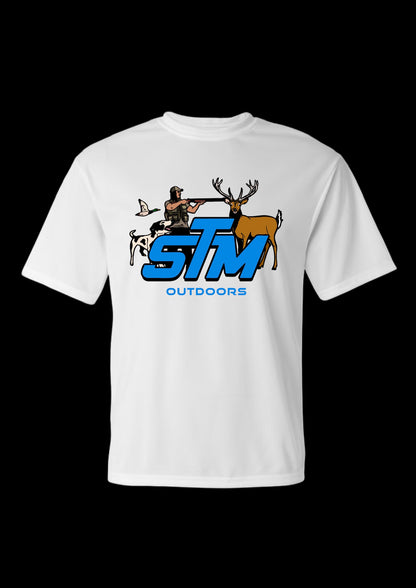 STM Outdoors Short Sleeve Performance T-Shirt - White / Blue