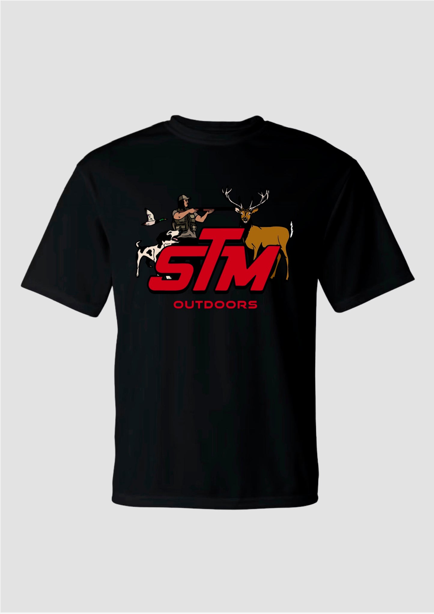 STM Outdoors Short Sleeve Performance T-Shirt - Black / Red